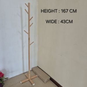 Solid Wood Penyangkut Baju / Rak Gantung Baju/ Topi / Wooden Rack Flat Stand Coat Hanger Clothes Hanger Hanging Rack