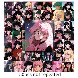 50pcs Anime Girl Avatar Sticker DIY hiasan komputer riba telefon bimbit bagasi kalis air pelekat jepun dua dimensi kartun watak Decal
