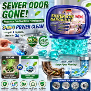 Drain Deodorizer Beads Sink Freshener Toilet Odor Eliminator Fast Dissolving Long Lasting Anti Odor Kitchen Bathroom Floor Drain Pipe Odor Remover