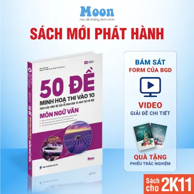 Sách bộ đề ôn thi vào 10 môn Toán Văn Tiếng Anh Khoa học tự nhiên - MoonBook