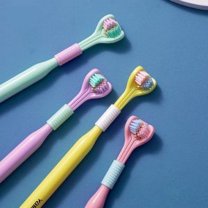 BÀN CHẢI ĐÁNH RĂNG 3 MẶT CHO BÉ | COMBO 2 CÂY LÔNG SIÊU MỀM | ĐẦU NHỎ CÓ VỆ SINH LƯỠI TAY CẦM CHỐNG TRƯỢT CHO TRẺ EM