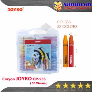 Crayon Joyko OP-55s / Krayon Minyak isi 55 Warna / Oil Pastel OP 55S For Drawing Water Resistant - Non Toxic