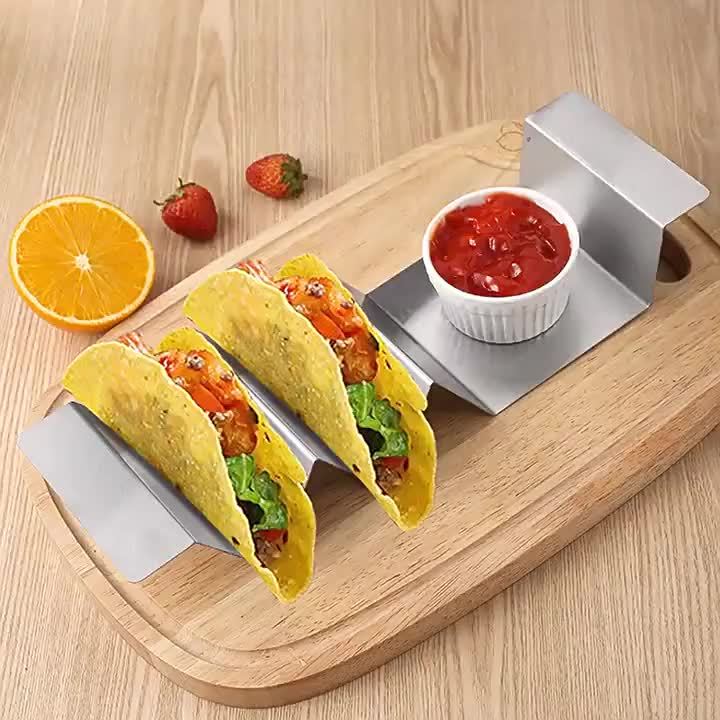 New 304 Stainless Steel Pancake Rack Wavy Tower Rack tacoholder Chicken ...