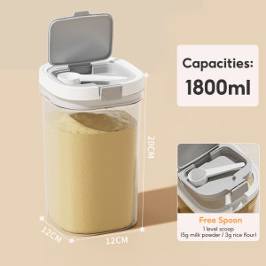 800/1300/1800ML Milk Storage Container Baby Milk Powder Airtight Container Box With Scoop&Scraper