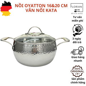 Nồi OYATTON vân nổi KATA nồi inox cao cấp nồi inox 16cm nồi inox 20cm nồi inox decord nồi canh