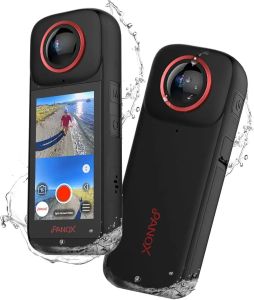 PANOX V3 8k Waterproof 360 WiFi and GPS Motorcycle Action Camera/3-inch/Waterproof design/Insta360 X4/X5