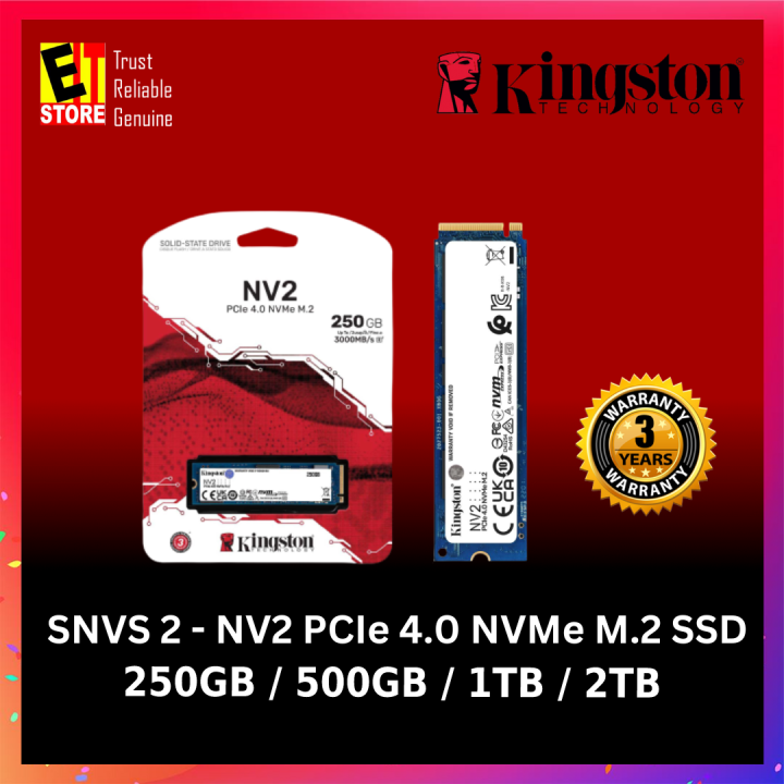 KINGSTON SSD NV2 PCIe 4.0 NVMe SSD - INTERNAL SOLID STATE DRIVE - 250GB ...