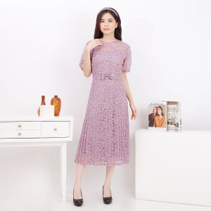 (REAL PICT) DRESS Pesta SERINA Brukat Import