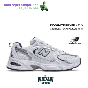 Sepatu NB NEW BALANCE 530 White silver Navy