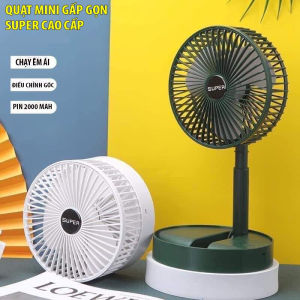 [XẢ KHO] Quạt tích điện để bàn gấp gọn 3 cấp độ gió Quạt mini sạc điện quạt mini để bàn