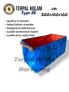 KOLAM TERPAL IKAN 200x100x100/100x100x100/200x200x100 CM A5  KWALITAS SEDANG