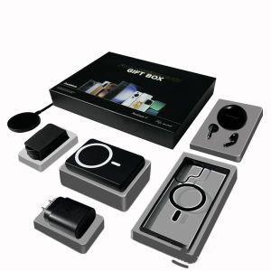 ชุด 6 IN1ที่ชาร์จเร็ว 25W+Magnetic 15W ไฟมือถือ+สายชาร์จ USB C TO USB C 25W+15W ที่ชาร์จไร้สาย Qi Wireless Charger+หูฟังบลูทูธ+เคสแม่เหล็ก สำหรับ Samsung Galaxy S22 S23 Ultra Plus