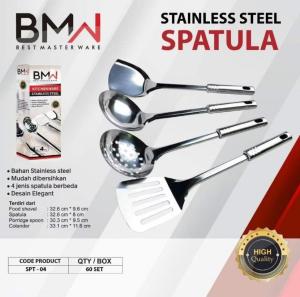 Spatula Set isi 4 Pcs Stainless Steel BMW - Kitchenware Set 4in1 BMW