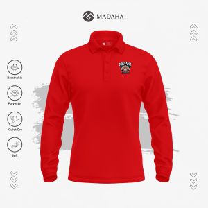 Madaha Polo shirt Dry Fit Kaos Kerah Lengan Panjang Jersey Olahraga KickBoxing combat