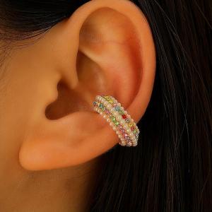 CA  Crystal & Chain Ear cuff Premium เอียร์คัฟต่างหูแบบเกี่ยวหู / คล้องหู