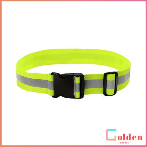 Golden เข็มขัดสะท้อนแสง ปรับได้ มองเห็นได้ในที่มืด สําหรับขี่จักรยาน วิ่ง Reflective Belt