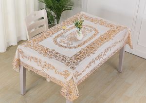 Taplak Meja Ruang Tamu 120x145cm Alas Meja Makan Mewah Bahan PVC Tebal Premium Anti Air Aesthetic