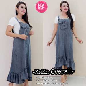 Overall Keke Jeans Import - Jumpsuit Terusan Wanita - Overall Terbaru - Tanpa Inner