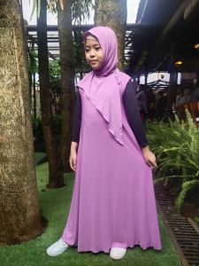BAJU GAMIS ANAK OVER ALL KOMBINASI DUA WARNA