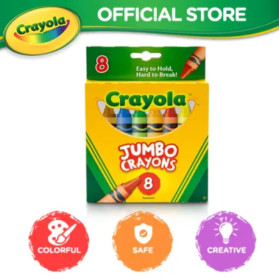 Crayola Jumbo Crayons - 8 Color Crayons - Safe & Non Toxic - Suitable for Age 3+
