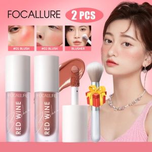 FOCALLURE Slightly Drunk Liquid Blush Naturally Brightens Rouge Blush FOCALLURE Face Liquid Blusher Makeup Long-lasting Matte Make Up Natural Cheek Contour Blush