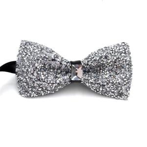 Mens nơ con bướm đính cườm pha lê tỏa sáng kim cương Bowtie với độ dài có thể điều chỉnh pre-tied Cà Vạt cho tiệc chiêu đãi Đảng