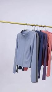 AE Spring and Autumn Sports Three-Piece Set: High-Elasticity Cardigan Jacket with Fixed Chest Pads Wide-Shoulder Bra and Peach-Shaped Slim-Fit Yoga Pants