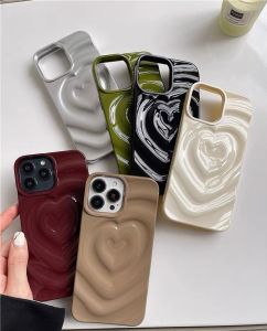 NEW ELEGANT ! 3D HEART TEXTURED SHAPED CASE 15PROMAX 15PRO 15 14PROMAX 14PRO 14 13PROMAX 13PRO 13 12PROMAX 12PRO 12 11