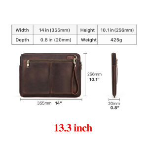 Laptop Briefcase Men For Macbook Air Pro 13 14 15 inch Cowhide Handbag Sleeve Tablet Pouch Case Lenovo Thinkpad Matebook Funda