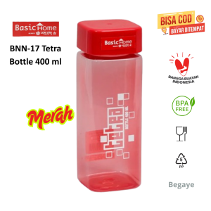Botol Minum Kotak Basic Home Lion Star BNN-17 Tetra Bottle 400 ml