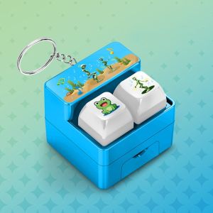 MNTT Fingertip Button Keyboard Games Keychain with LED Light Plastic Voice-Activated Keychain Key Chains Portable Interactive Keychain Office