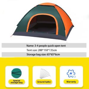 (onhand) Waterproof Outdoor Camping Tent multi-color 2/4/6 person dome camping tent#ZP01