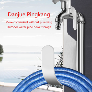 Dụng cụ sắp xếp giá đỡ vòi móc treo đường ống vòi tưới vườn không rỉ cơ động bền vật liệu thép không gỉ Móc Ống