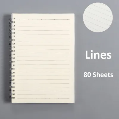 80 Sheets Spiral Notebook A5/B5 Loose-Leaf Hard Cover Durable Spiral Binding School & Office Notebook