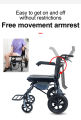 Lightweight and foldable wheelchair for the elderly to travel, ultra-light, multi-functional wheelchair for the elderly, special transportation and can be used on airplanes. 