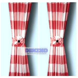 Gorden Vitrase Spiral Kotak-Kotak Tali Kupu-Kupu