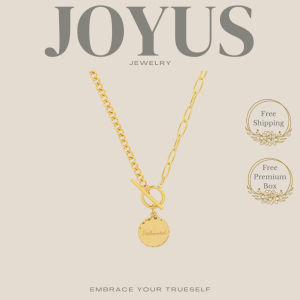JOYUS Jolie Titanium Stainless Steel 18K Gold Waterproof Geometric Beloved Necklace Birthday Gift Box