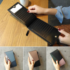 Dompet Kulit Geometris Dompet Kartu Dompet Lipat