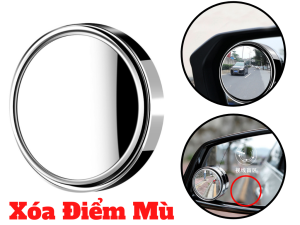 2 Gương cầu lồi gắn kính hậu ô tô xoay 360 độ xóa điểm mù loại có viền - không viền