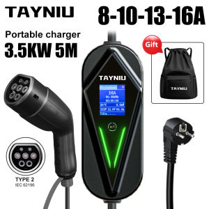 【การจัดส่งท้องถิ่น】เครื่องชาร์จรถไฟฟ้าแบบพกพา TAYNIU รองรับการเชื่อมต่อและควบคุม Wifi ผ่าน App 7KW 32A 3.5KW 16A ประเภท 2 สายชาร์จรถไฟฟ้า 5 เมตรสำหรับ BYD Atto 3 Dolphin Net V Tesora La Mg Volvo ฯลฯ