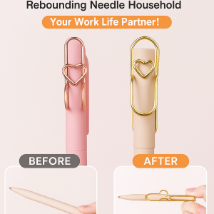 Metal Rear Needle Love Heart Pen Buckle