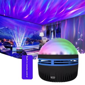 JJT LED Starry Sky Projector Lamp with Remote Control Rotating Color Changing Light for Bedroom and Party Atmosphere