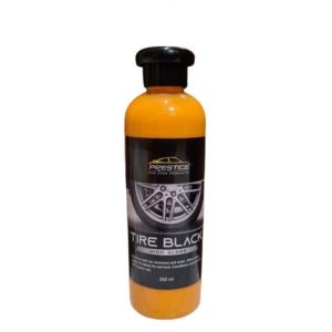 Prestige Tire Black High Gloss 250ML Hydrophobic Silicon-Rich Tire Cream Easy Application Long-Lasting Glossy Finish Enhances Shine & Protection Ideal for Tires & Rubber Surfaces Water-Repellent Formula for a Sleek Durable Look