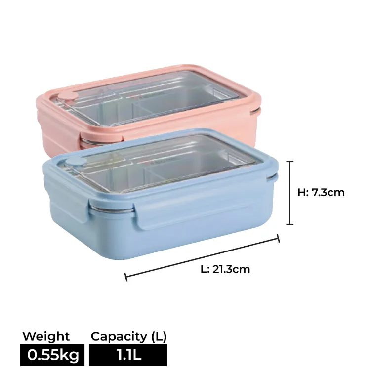La gourmet 3R PAC2GO Sassy Collection 1.1L Rectangular Lunch Box