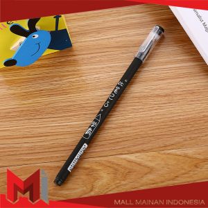 MallMainan-A86 Pulpen Aksen Jepang 0.5MM Alat Tulis Kantor dan Sekolah / Pena Gel Tinta Hitam