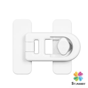 MD 1 ชิ้น ที่ล็อคประตูตู้เย็น อุปกรณ์ล็อคประตู ติดกาวไม่ต้องเจาะ ป้องกันการหนีบ Refrigerator lock