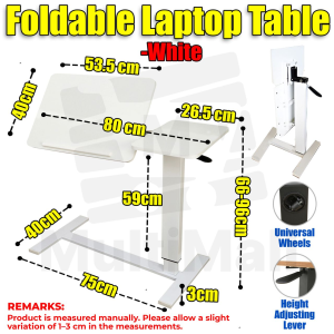 Foldable Laptop Table Movable Computer Laptop Table Foldable Standing Desk Portable Bedside Bed Sofa Side Study Table Adjustable Folding Tables for Home Office