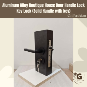 Aluminum Alloy Boutique House Door Handle Lock Key Lock (Solid Handle with key)