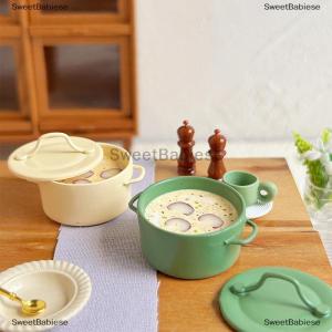 [COD] SweetBabiese บ้านตุ๊กตาโมเดลหม้อซุปครีมเห็ดมินิ1 12ตุ๊กตาจำลองอุปกรณ์ตกแต่งห้องครัวของเล่นสวมบทบาท