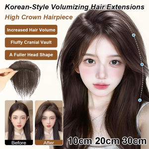 💁♀️ Wig For Sparse Hair: Natural Fiber Pad Hides Hair Loss Restores Hairline Boosts Volume With Fluffy Crown Durable Washable & Long-Lasting Fixed - Korean-style Volume Booster Fluffy High Crown Wig Piece